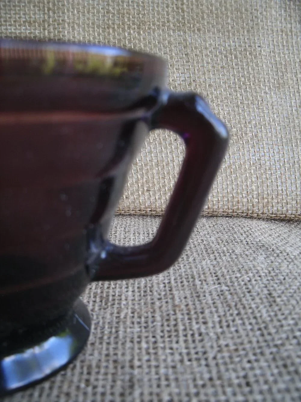 Vintage Hazel Atlas Amethyst Moderntone Open Sugar Bowl